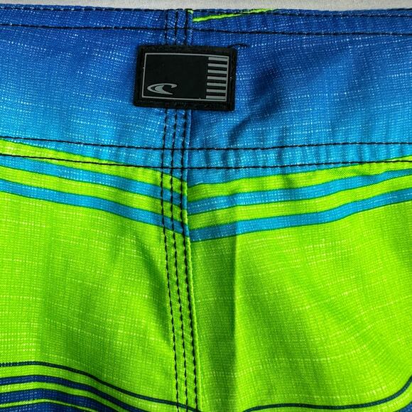 O’Neill Men’s 30 Santa Cruz Stripe Board Shorts No Stretch - Picture 9 of 10